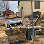 Die Unterfangung des Fundaments wird ausgef&uuml;hrt