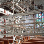 Ger&uuml;stkonstruktion im Kirchenraum